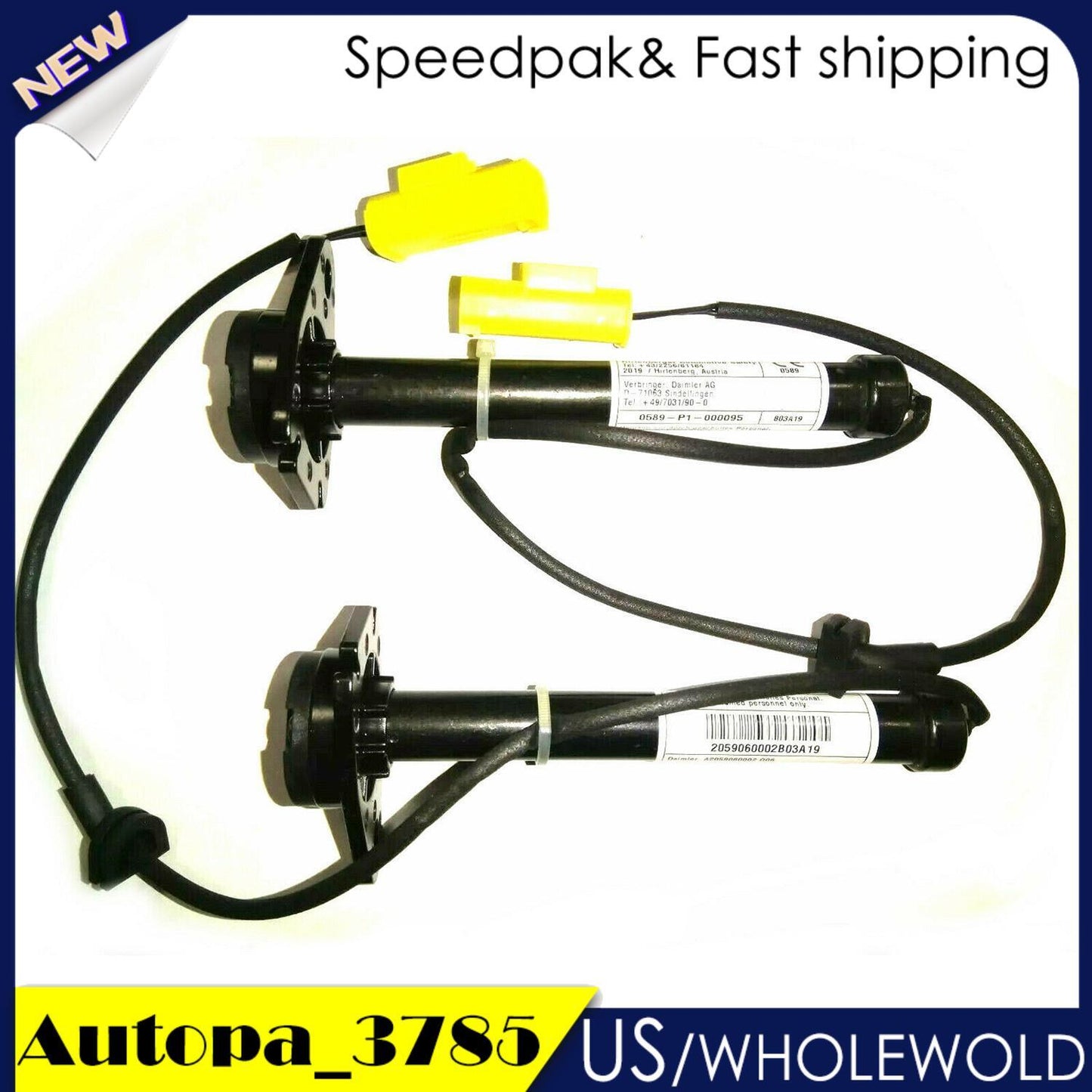2PCS Active Bonnet Actuator Hinge Sensor A2059060002 Fits for Mercedes C-Class