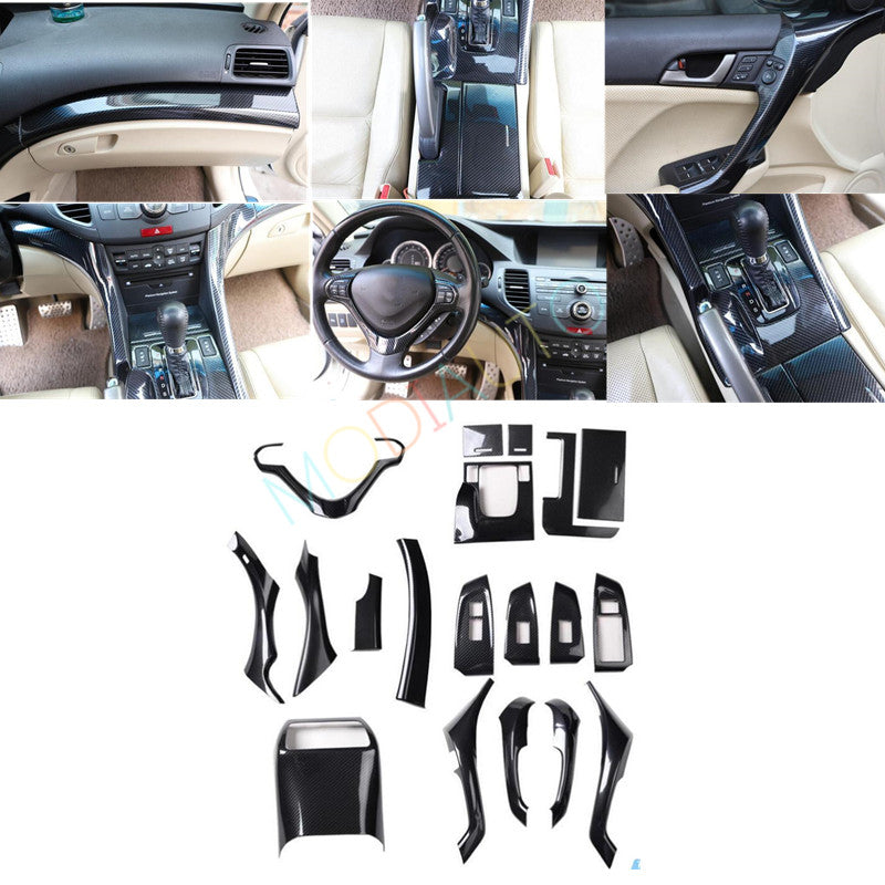Carbon Fiber ABS 2009-2014 Interior Accessories Frame Cover Trim for Acura TSX B n