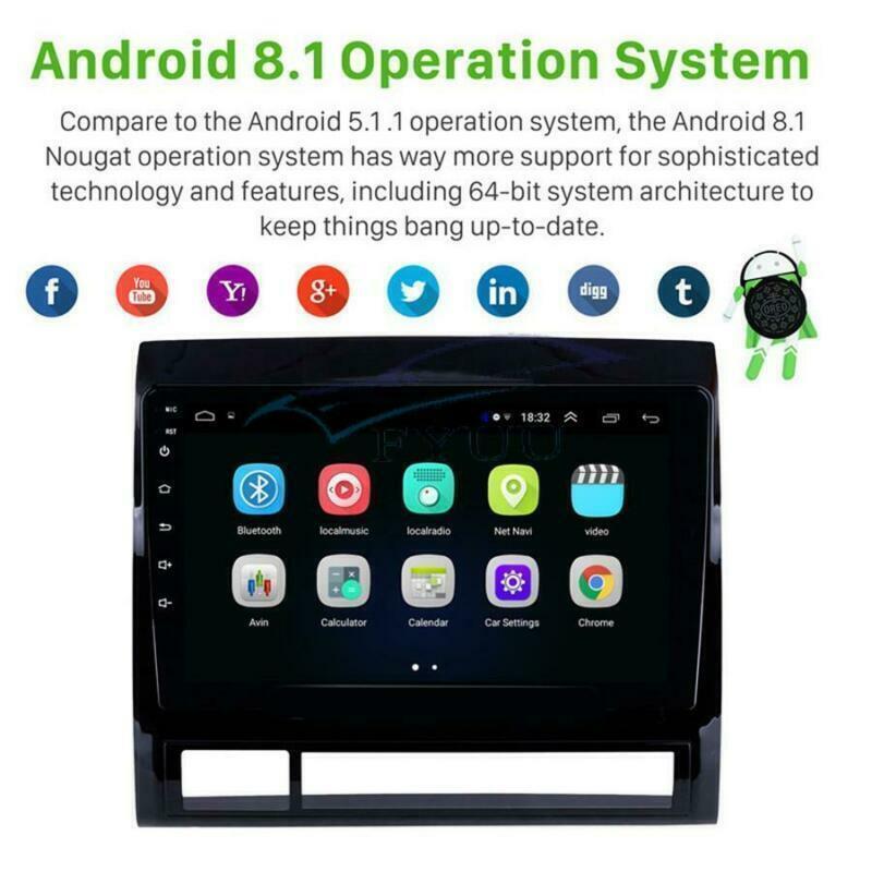 9 Inch Stereo Radio GPS NAVI Android 8.1 Fit for TOYOTA TACOMA/HILUX 2005 -2013