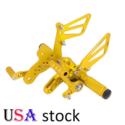 US Gold Rearsets Adjustable Foot Pegs for SUZUKI GSXR1300 HAYABUSA 1999-2020 Q