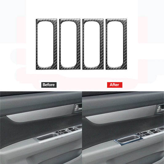 4X Carbon Fiber Inner Door Handle Cover Trim for Suzuki Grand Vitara 2006-2013