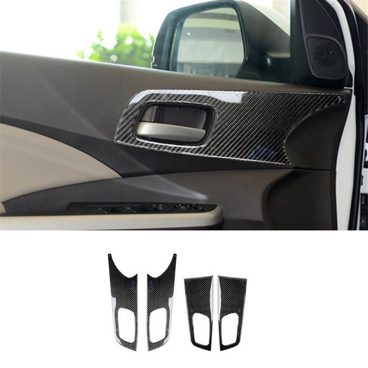2Pcs Carbon Fiber for Seat Handle Outer Frame Cover Trim For Ranger 2019-2022 v