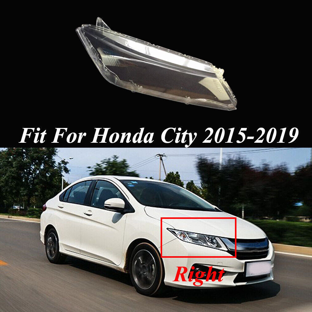 Right Side Clear Headlight Lens Headlamp Shell Cover Cap for Honda City 15-2019