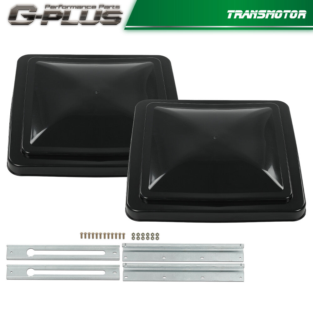 Brand New 2-Pack Black 14-inch x 14-inch Replacement Roof Ventilation Covers for Campervans and Trailers Q