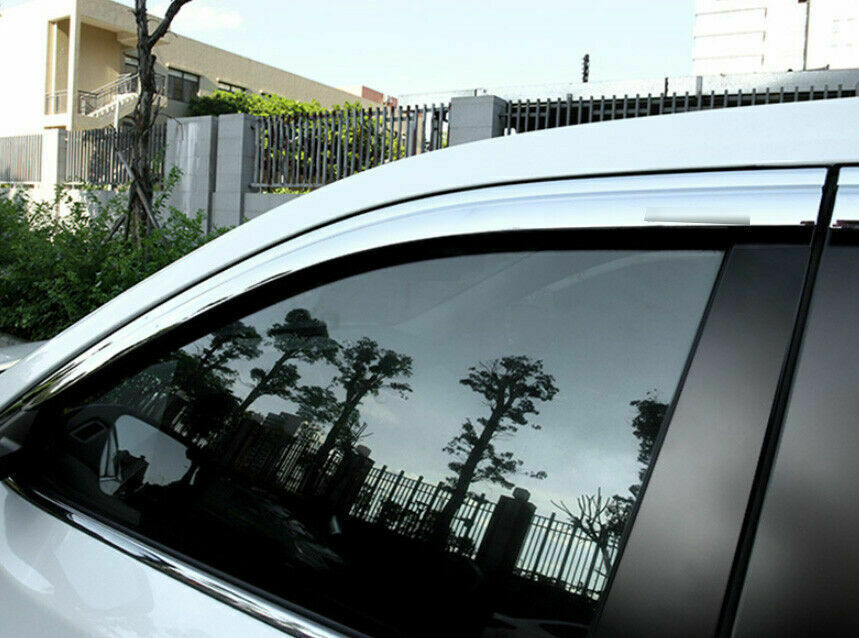 6P for Nissan Rogue X-Trail 2014-2020 Chrome Trim Window Vent Visors Rain Guards
