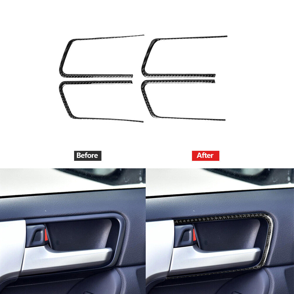 Carbon Fiber Door Handle Cover Trim for Toyota for Land Cruiser Prado 2010-2018