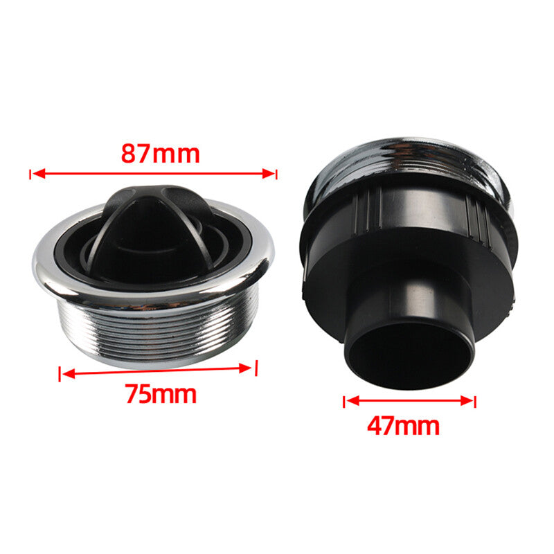 75mm Rotating VAir Conditioner Ceiling Vent Socket Round Suitable for Cars, RVs, Buses A/C 1 Piece - n