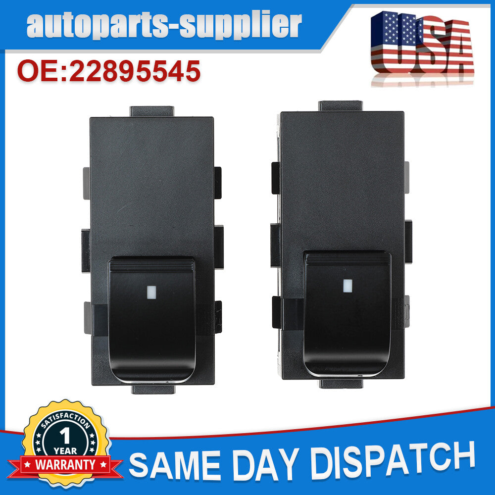 2-Piece Power Window Switch Rear Drive and Passenger L+R Side for Chevrolet for GMC