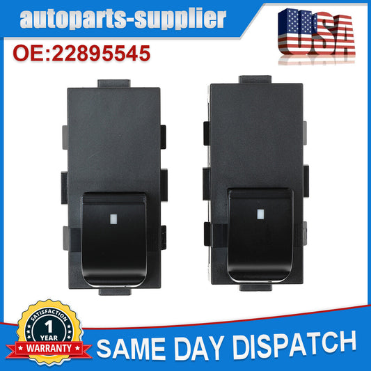2-Piece Power Window Switch Rear Drive and Passenger L+R Side for Chevrolet for GMC