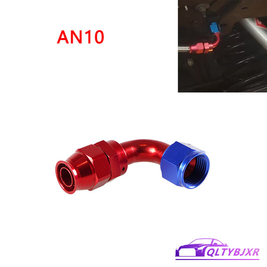 10AN PTFE Hose End Fittings 90Degree Aluminum Swivel AN10 For PTFE Hose Only Red