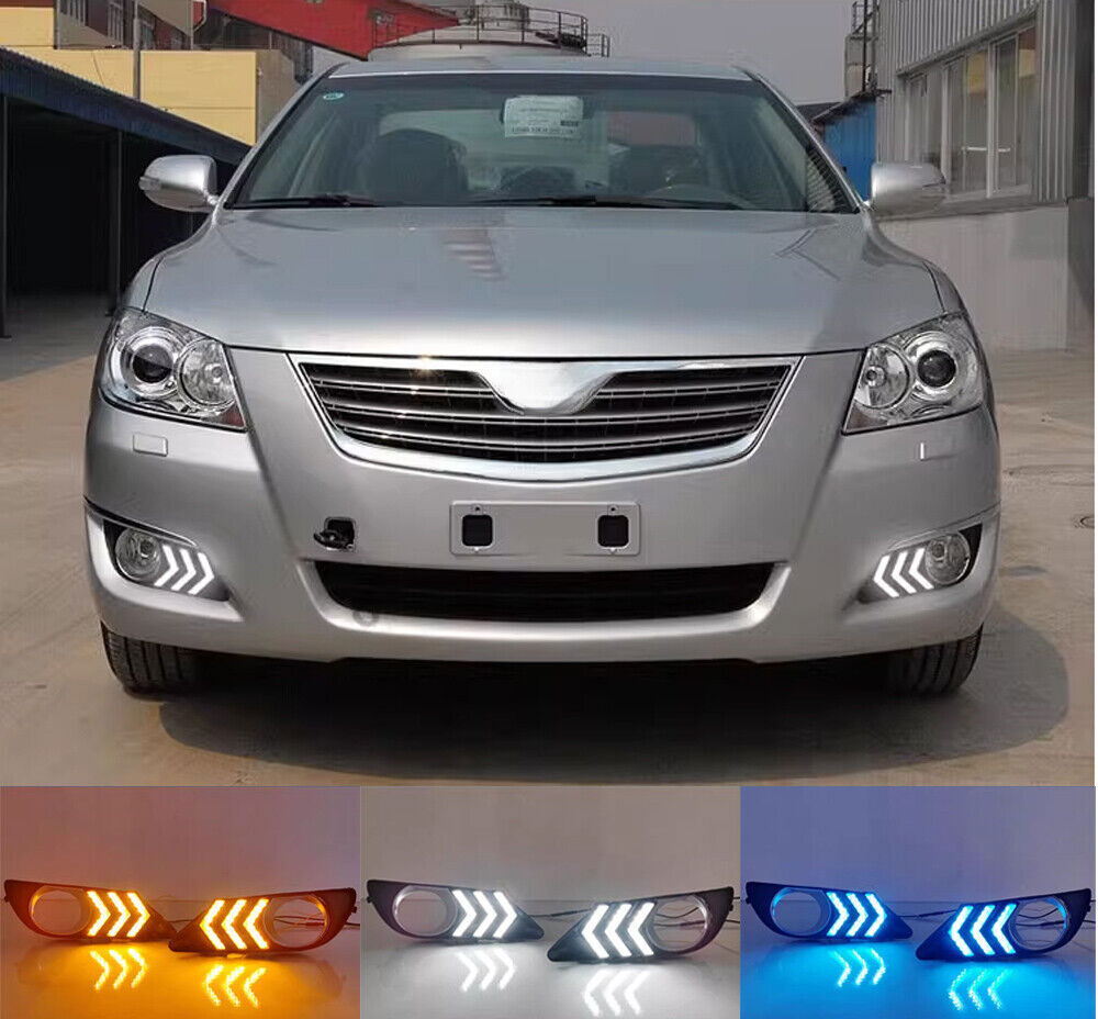 for Camry 2007-2009 LED Front Bumper Running Light Turn Signal Fog Light n