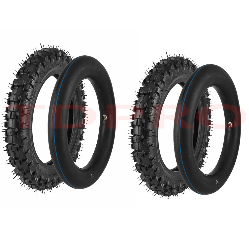 2 sets of 2.50-10 tires with tubing, 2.5-10 suitable for TTR50, XR50, CRF50, Dirt Pit bikes, DRZ70