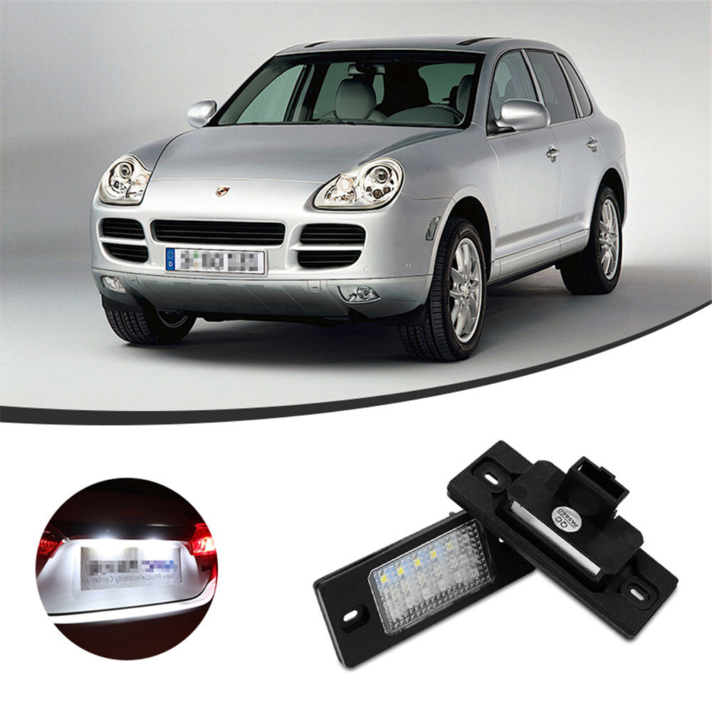 2pcs LED license plate lights for Porsche for VW for Golf for Tiguan for Passat Touareg Canbus