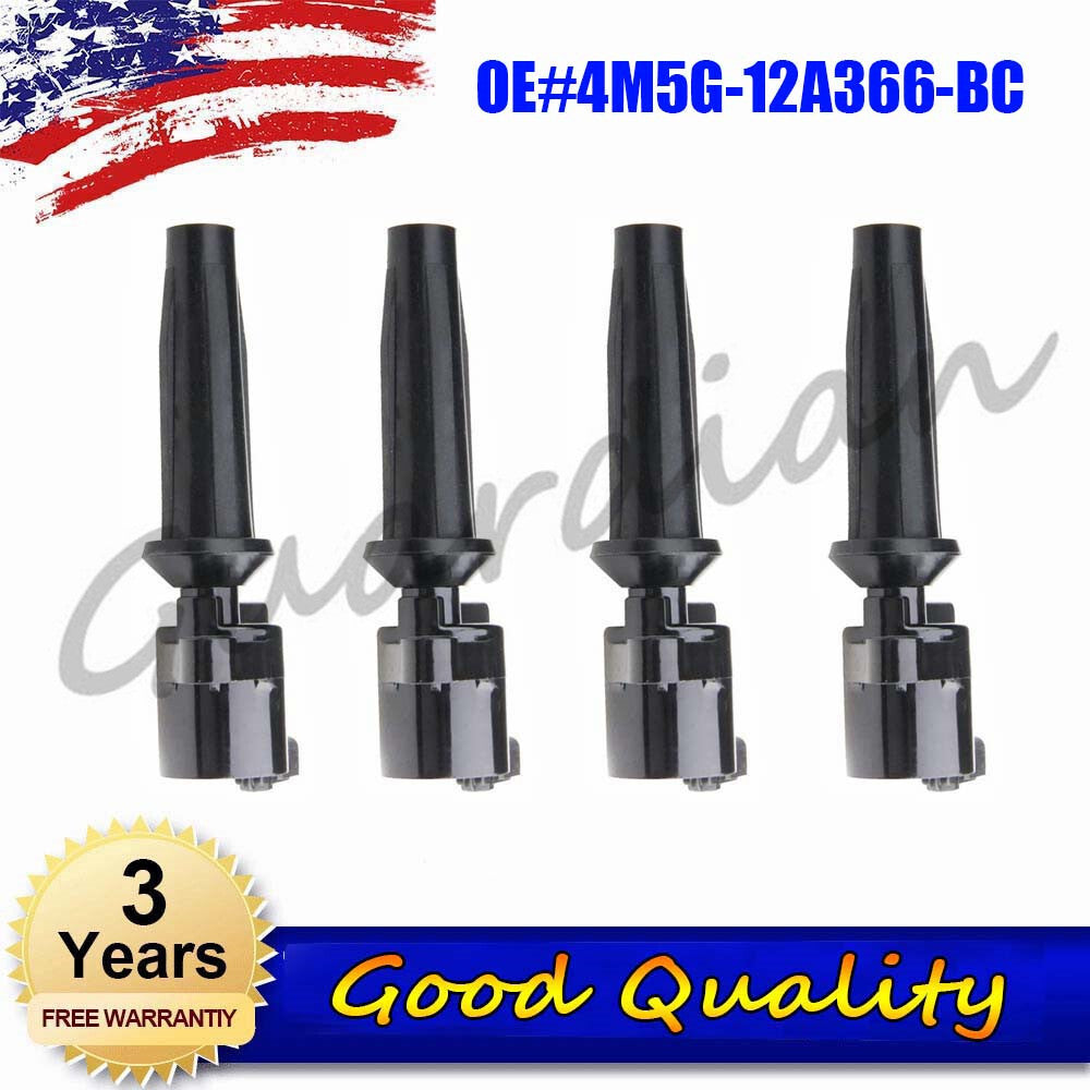 4-pack Iginition coils 4M5G-12A366-BC for Mercury Mariner Hybrid for Mazda Tribute for Ford