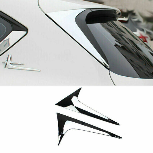 2P for Mazda CX-5 2017-24 Chrome Rear Spoiler Wing Side Window Strip Cover Trim
