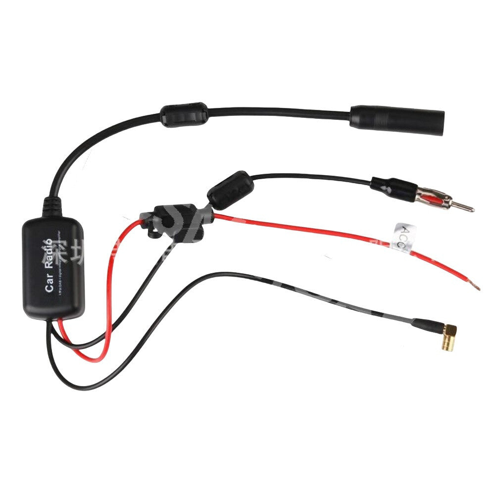 DAB+ FM AM Car Stereo Antenna Aerial Splitter Cable Digital Radio Signal Booster