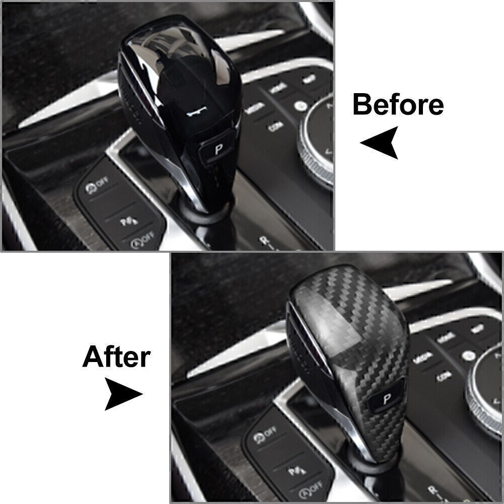 Carbon Fiber Gear Shift Knob Cover Sticker Trim for BMW 3 Series G20 2019-2021