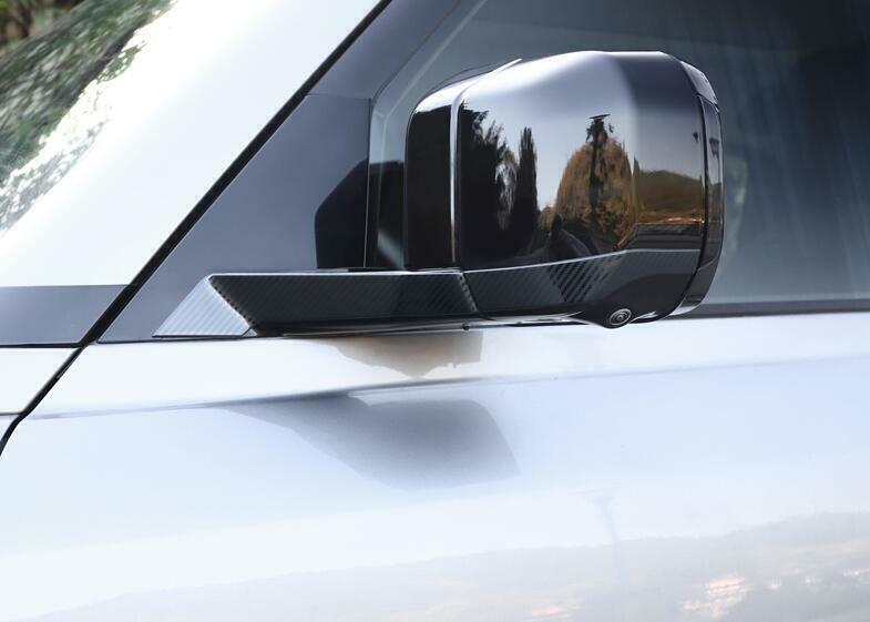 for Defender 2020-2025 Carbon Fiber Steel Rear View Mirror Anti-Scratch Strip 4X