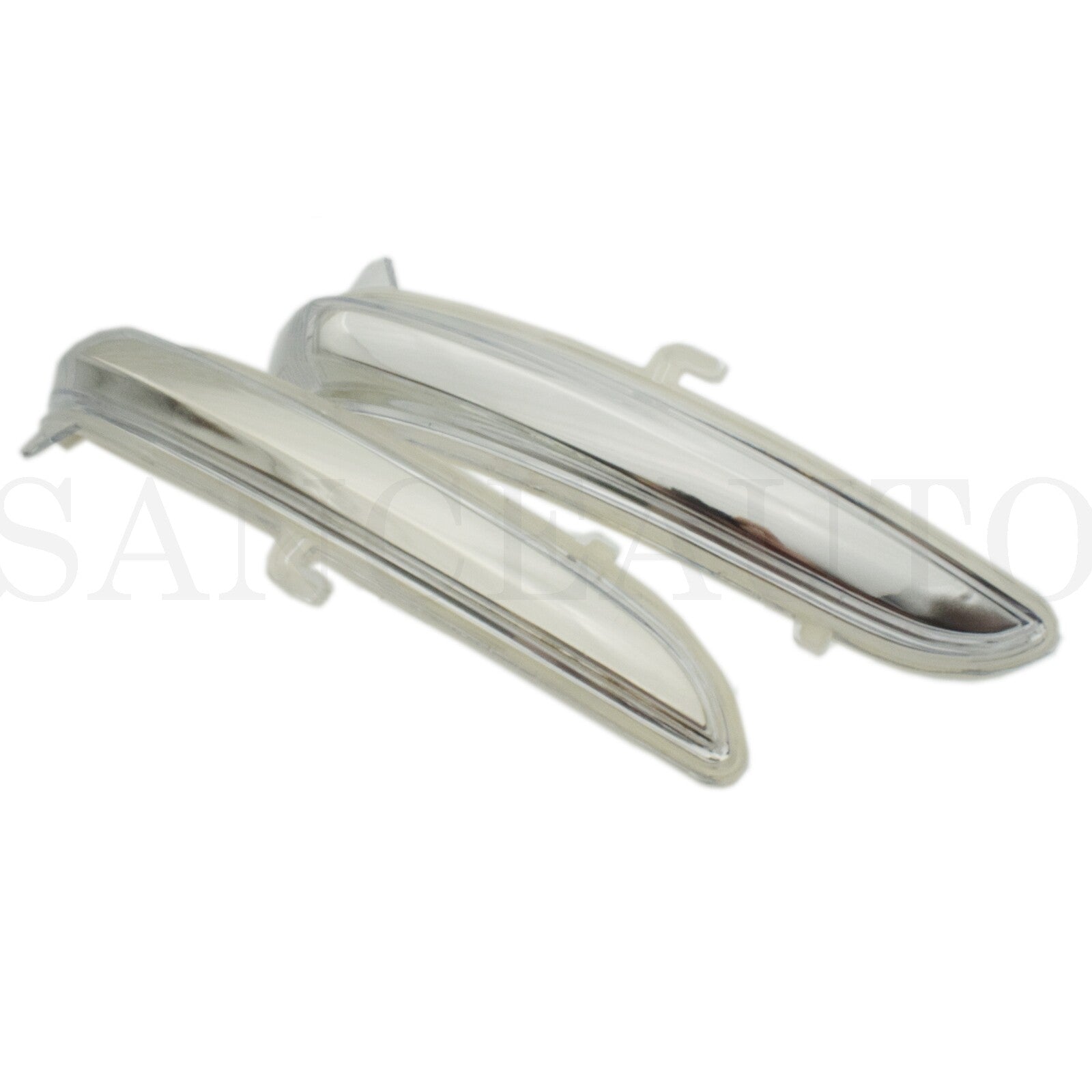 2-Pack Transparent Rearview Mirror Lights and Turn Signal Lenses for Peugeot 208 (12-17) n