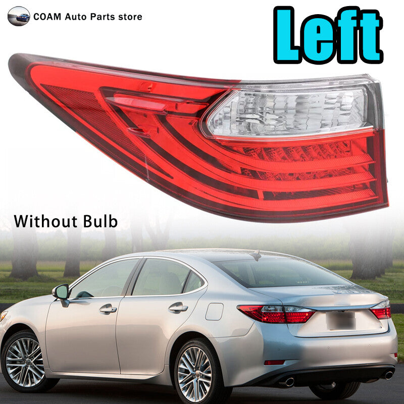 Left taillight assembly for Lexus 2012-2015 ES300h and ES350 turn signal lights.