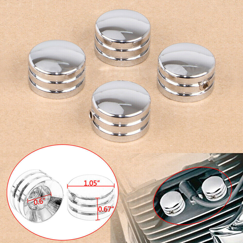 4pcs Head Bolt Covers for Harley Road King Sportster XL 1986-2017 Twin Cam 99-17 Q