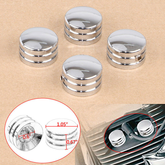 4pcs Head Bolt Covers for Harley Road King Sportster XL 1986-2017 Twin Cam 99-17 Q