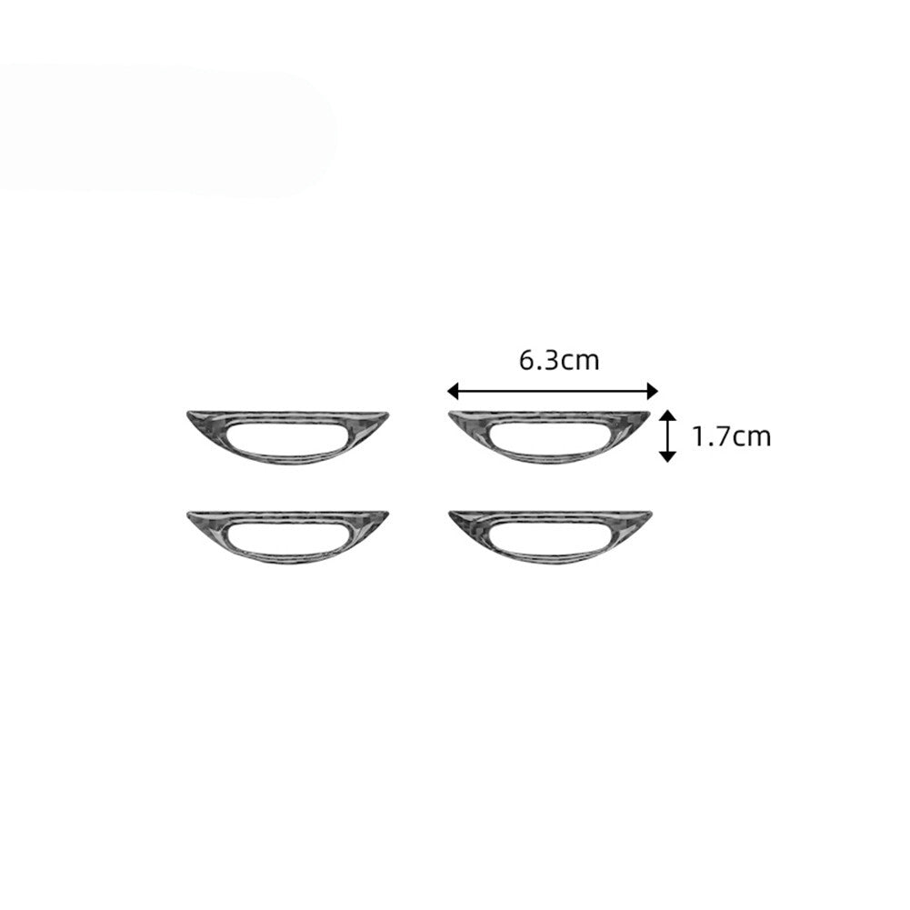 Carbon Fiber Door Handle Frame Trim Cover Sticker for Audi TT 8N 2001-2006 Red v