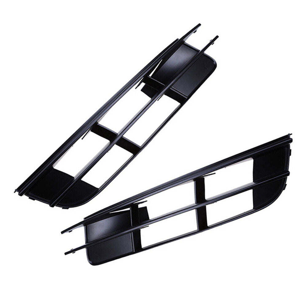 for Audi Q7 2007-2009 Pair Front Bumper Cover Grille Fog Light Plastic Black v