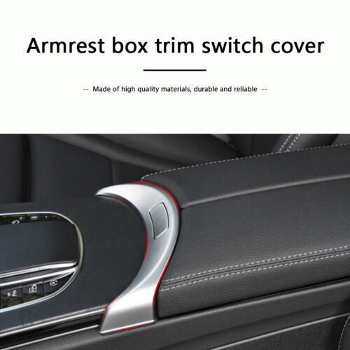 Chrome console armrest switch button trim for Mercedes Benz C class W205 15-20