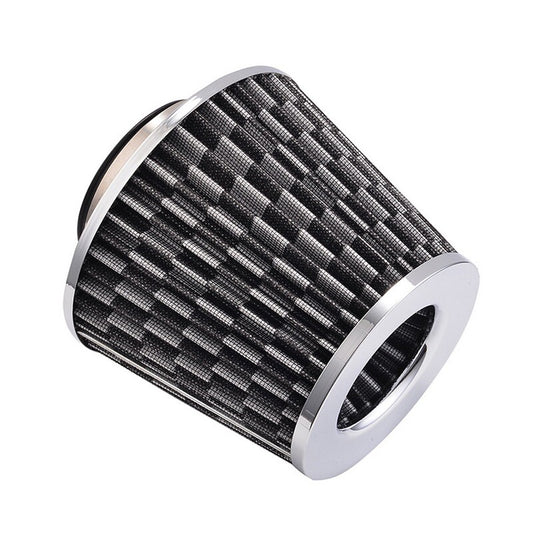 75mm Universal Fit Car Cold Air Intake Round Cone Filter KN Type, Black