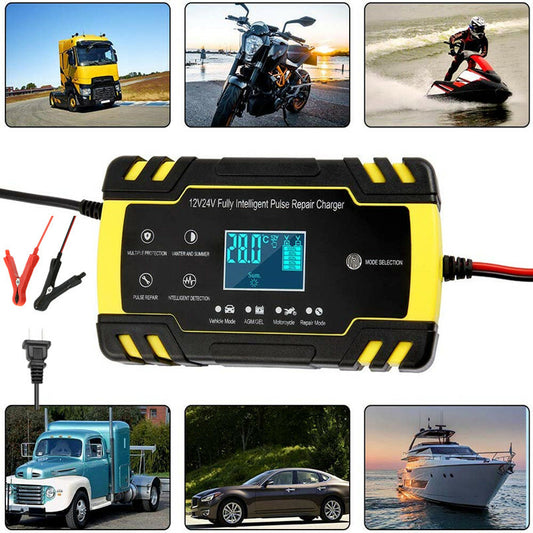 Full Automatic Car Battery Charger Intelligent Fast Power Charging Pulse Repair