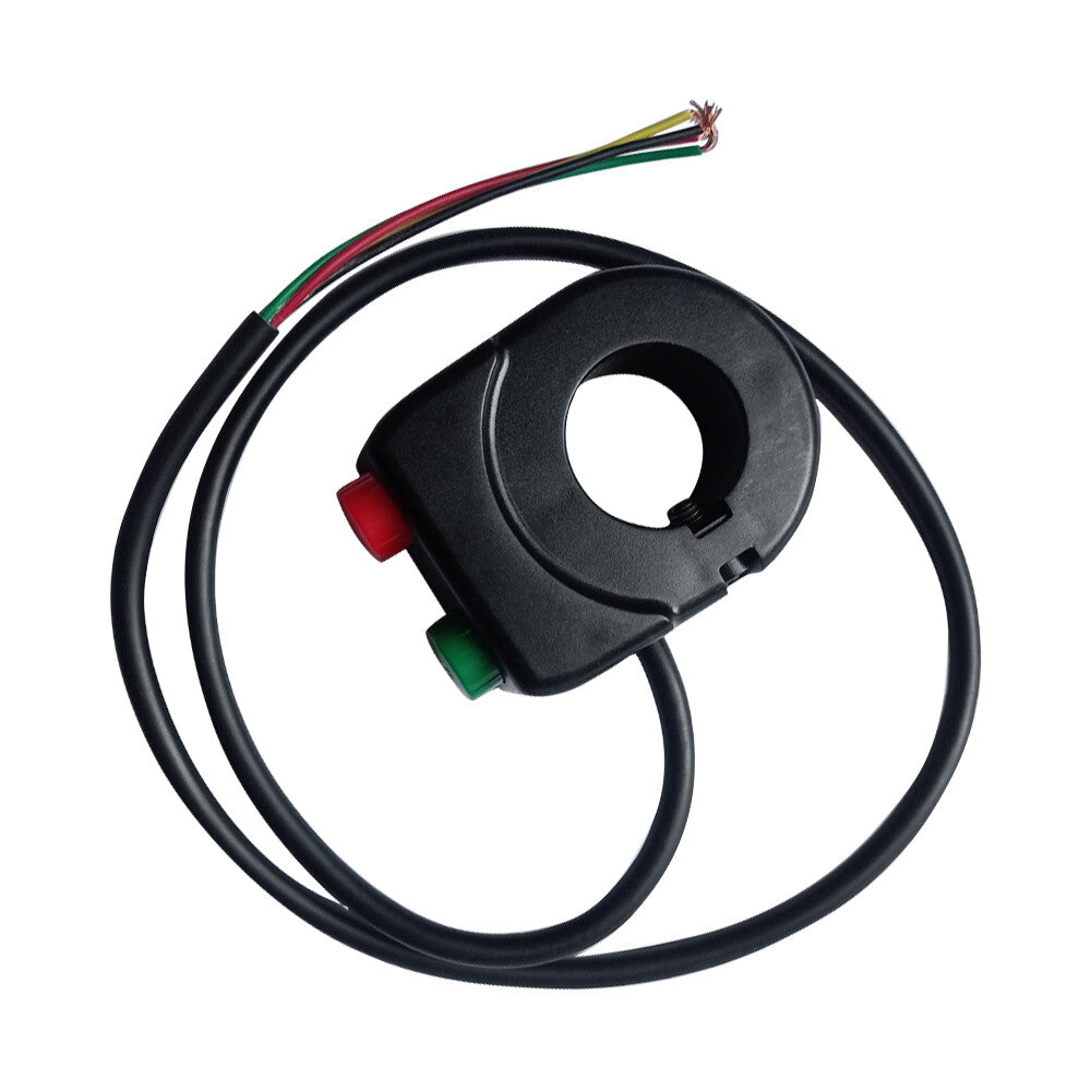 12V Motorcycle Handlebar Horn Switch HeadLight Switch On-Off Button Black 7/8 Q