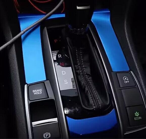 32Pcs Blue Interior Panel Stickers Decals Cover for Honda 10th for Civic 2016-2019 Q