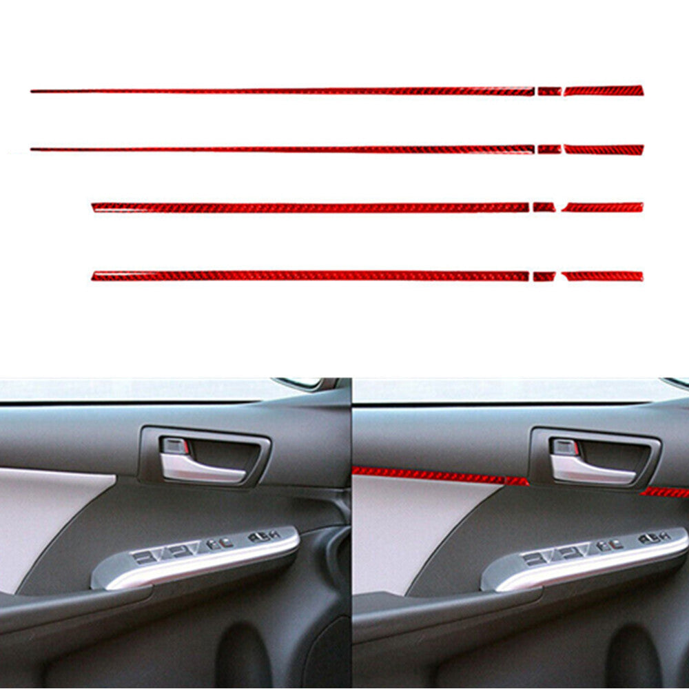 5x Red Carbon Fiber Steering Wheel Accent Cover Type A For Sonic 12-16 v
