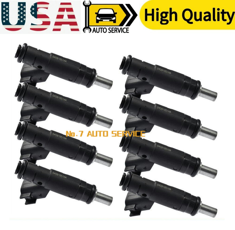 8x Fuel Injectors For 2005-2009 for Jeep for Dodge for Chrysler for Ram 4.7L 5.7L 04591851AA