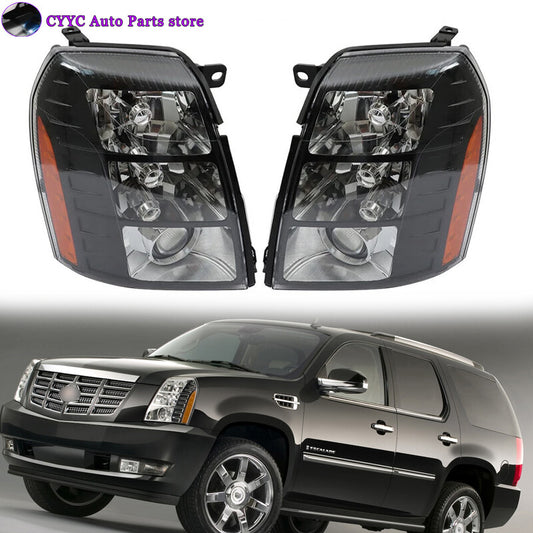 2Pcs Headlight for Cadillac for Escalade 2007-14 Front Bumper Headlamp Without Bulbs