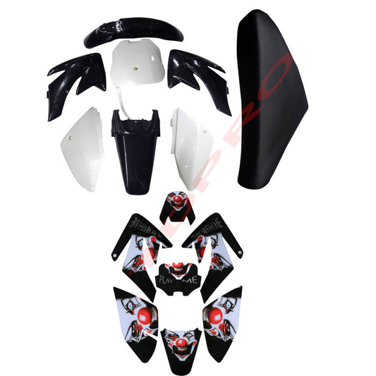 Rectifying plastic fender decals/stickers for Honda CRF70 motorcycles