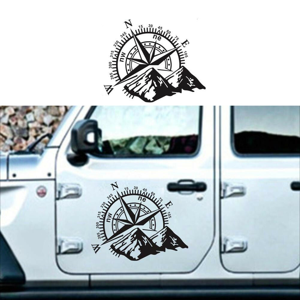 Car Hood Body Side Decal Mountain Compass Graphics Vinyl Sticker Accessories