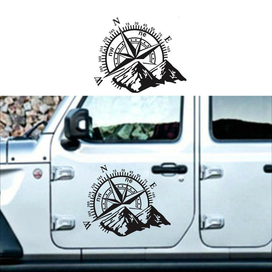 Car Hood Body Side Decal Mountain Compass Graphics Vinyl Sticker Accessories