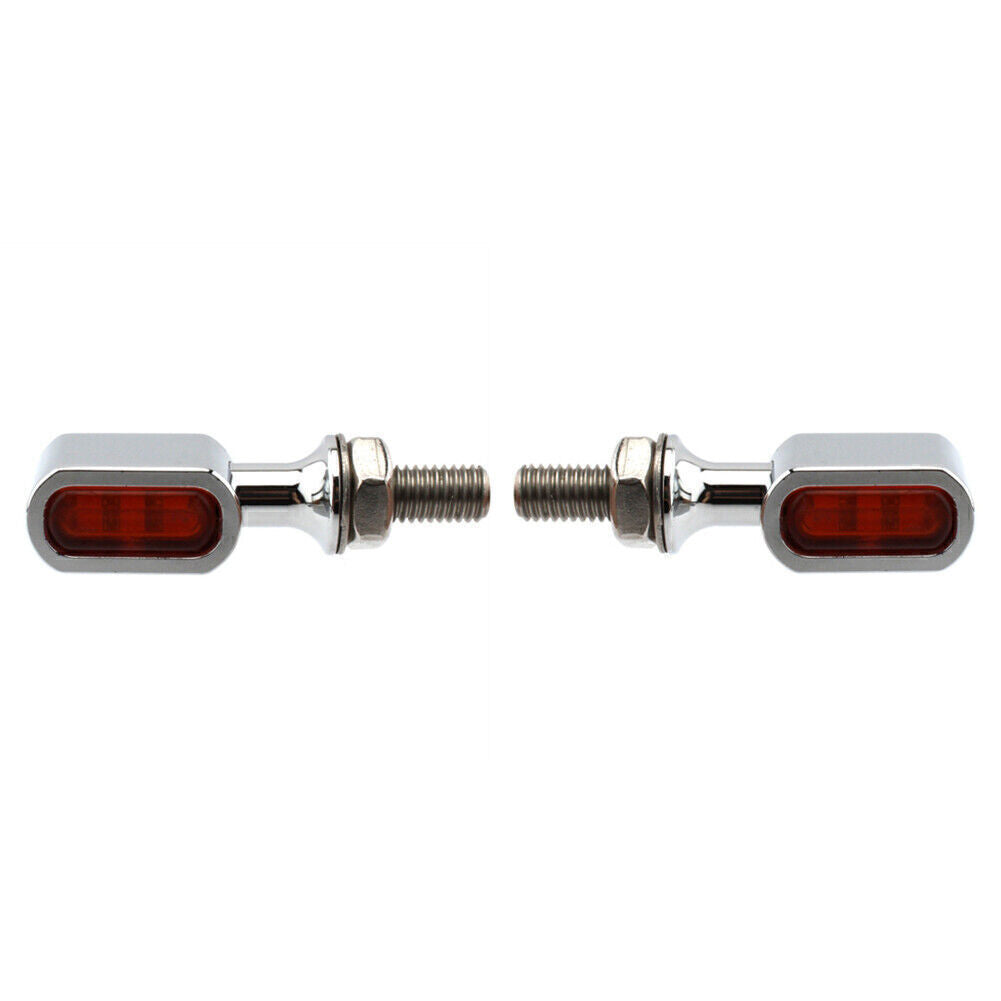 for Mini LED Turn Signal Light Indicator Blinker for Harley Cafe Racer Amber Lens Q