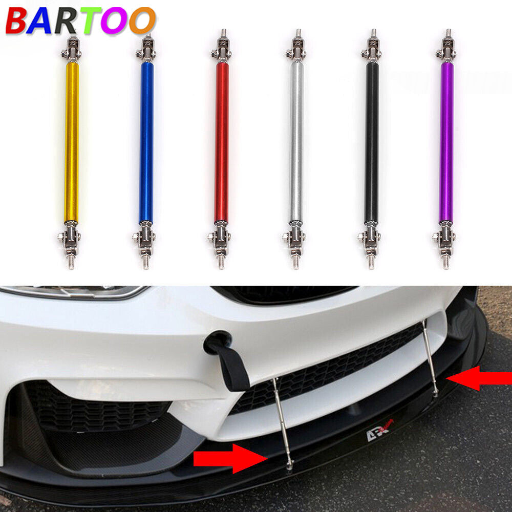 Adjustable 150MM Racing Front Bumper Lip Splitter Rod Strut Tie Bar Support Kit Q