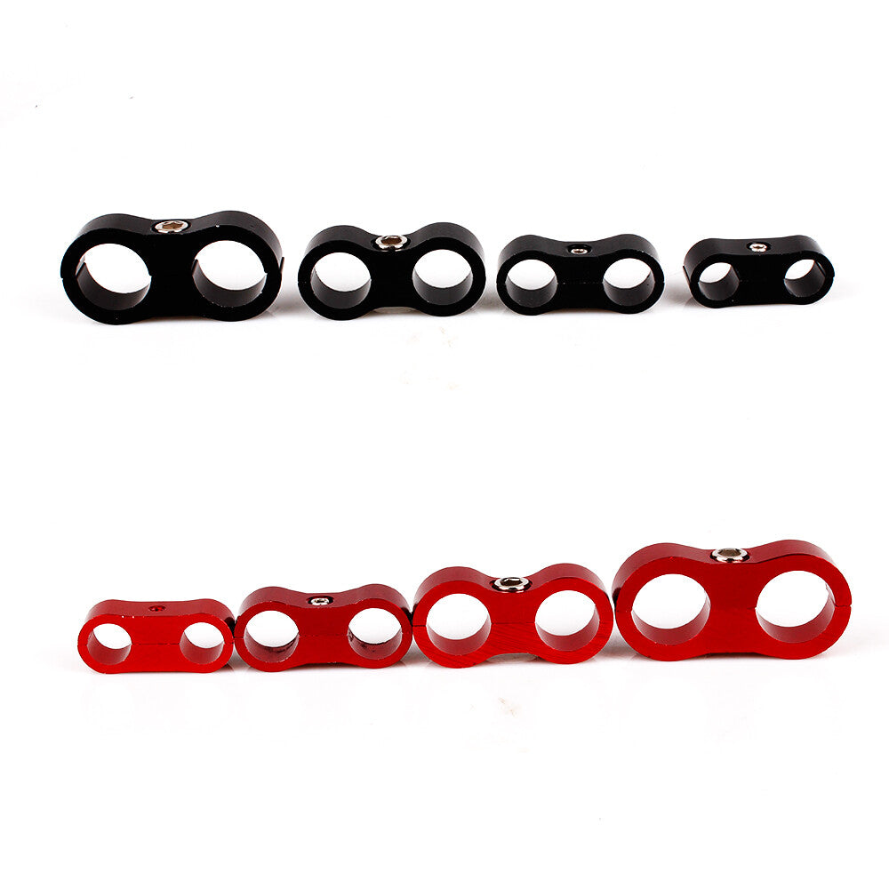 4Pcs Hose Separator Clamp Fitting Connector 6AN 8AN 10AN Oil Fuel Hose Line Q