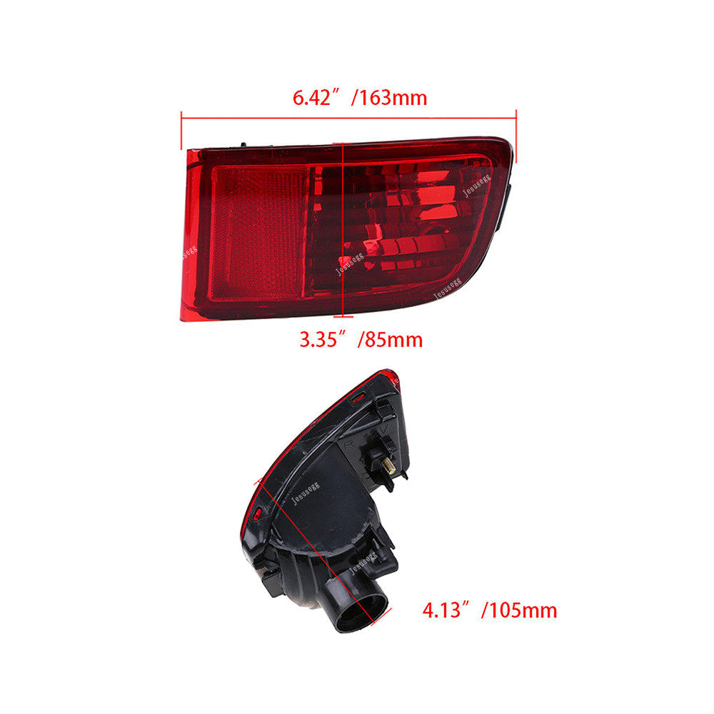 Rear Right Tail Bumper Fog Light Housing Fit for Toyota for Land Cruiser Prado 02-09 Red