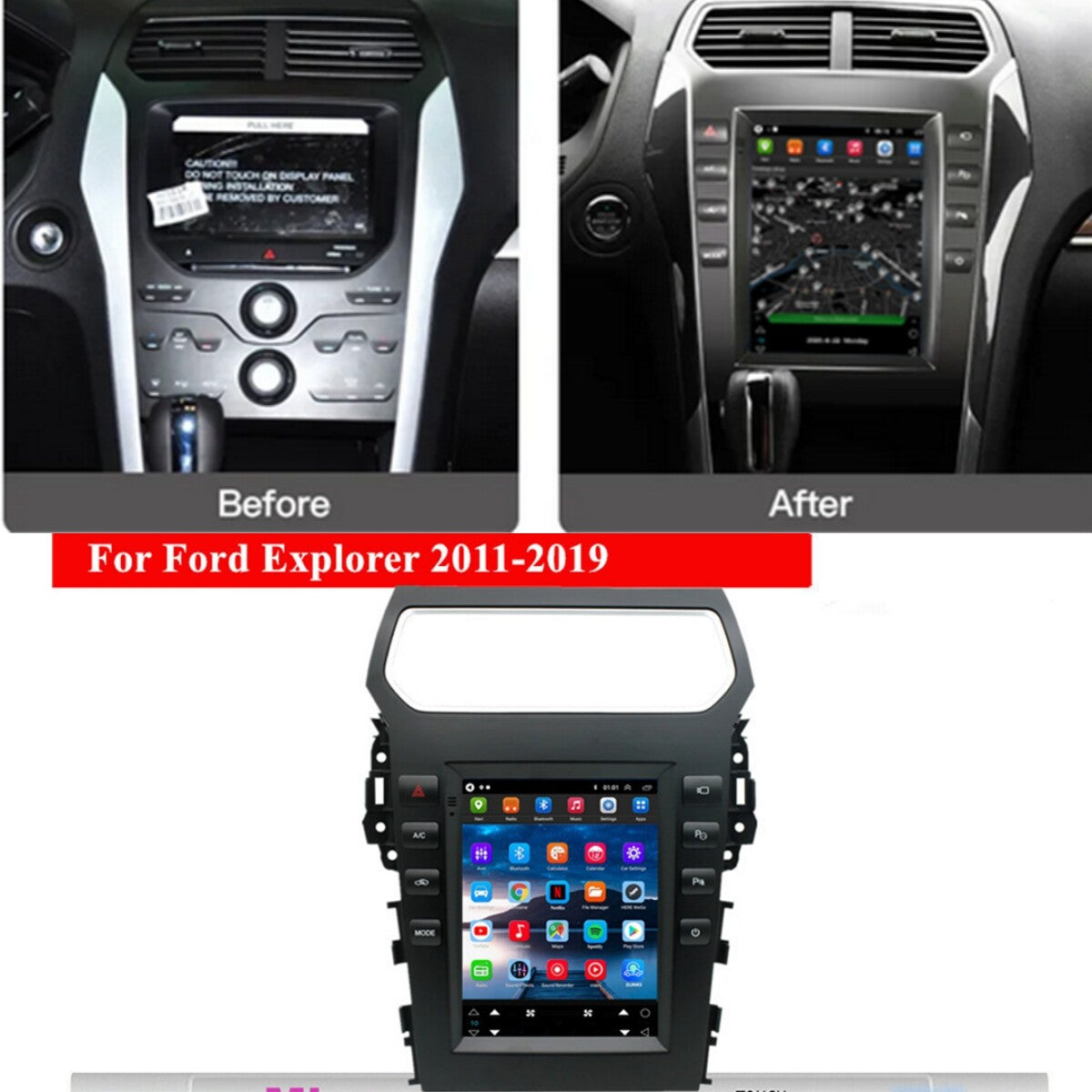 9.7-inch 4+32GB Car Stereo Radio Navigation GPS WIFI for Explorer 2011-2019 CarPlay n
