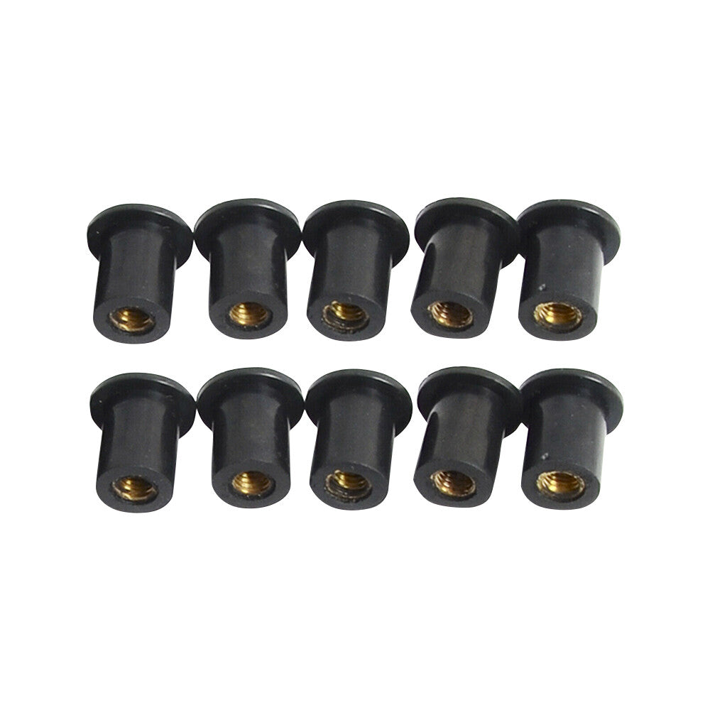 for Yamaha for Honda for Harley ATV M5 Rubber Well Nut Windscreen +Fairing Wellnuts (10) Q