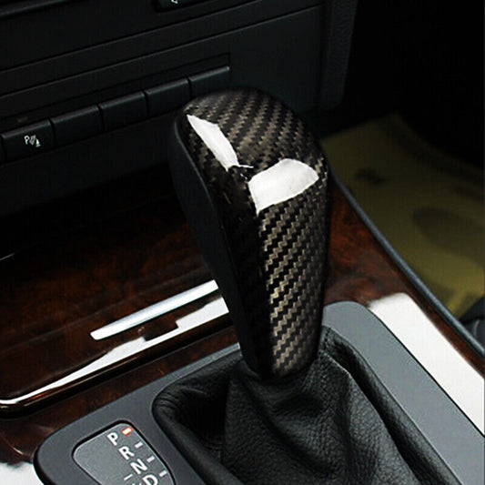 Gear Shift Knob Cover Trim Real Carbon Fiber for BMW X1 E90E92E93E87 2007-2012