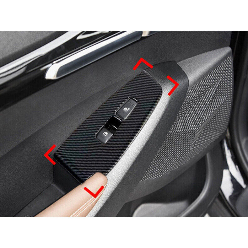 Black Leather Car Steering Wheel Cover Anti-Slip For Model 3 Y Accessories- v
