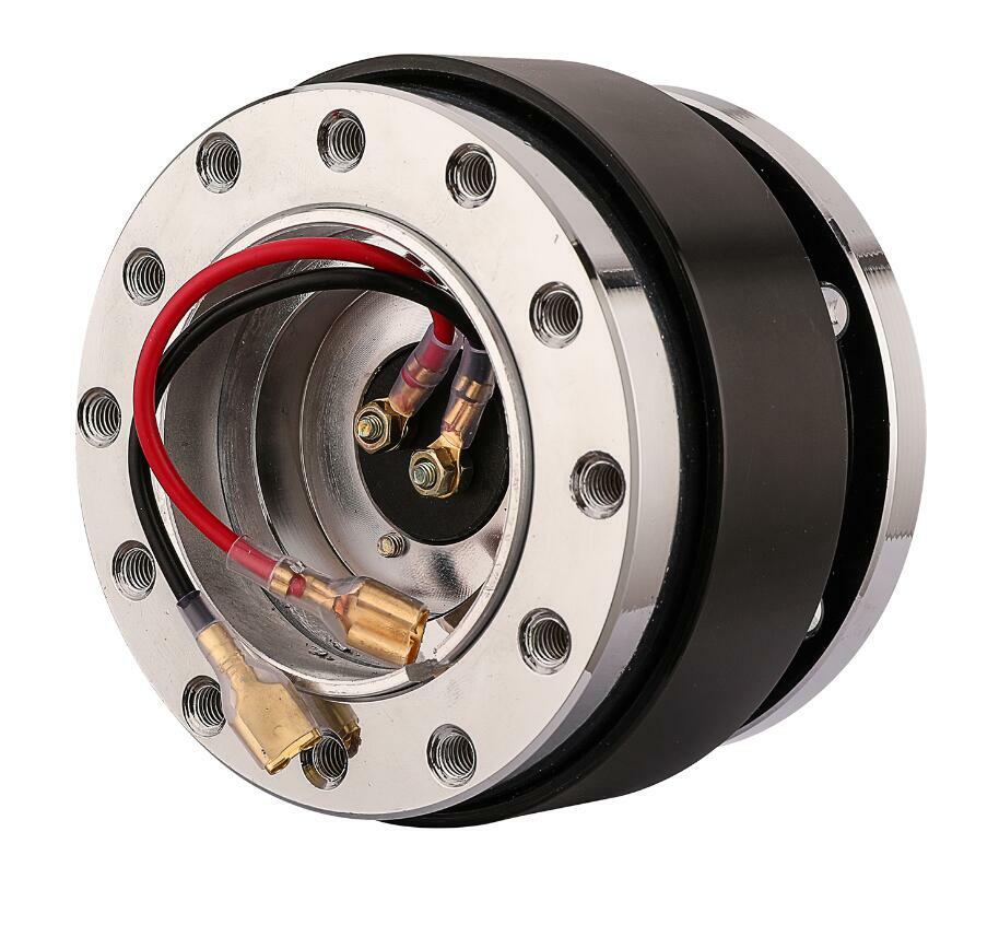 Universal Black Steering Wheel Quick Release Hub Race Adapter Snap Off Boss Kit