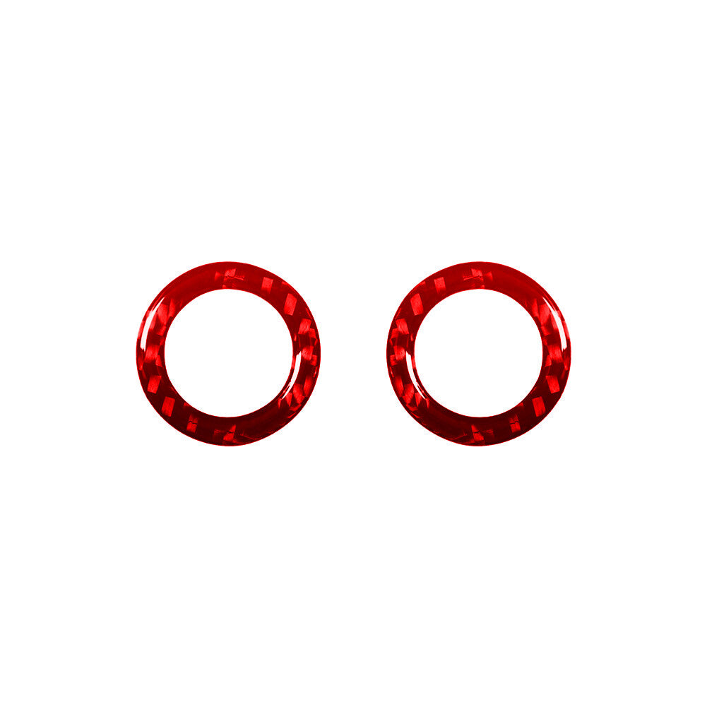Red Carbon Fiber Front Door A Pillar Speaker Cover Trim for Dodge Durango 14-20