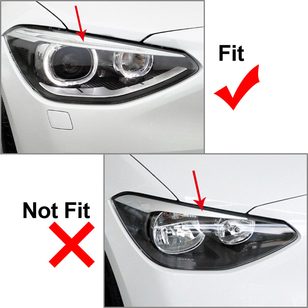 Car Headlight Eyebrow Eyelids Cover Trim for BMW 1 Series F20 Advance Version